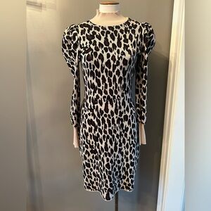 Sweater Leopard Print Dress